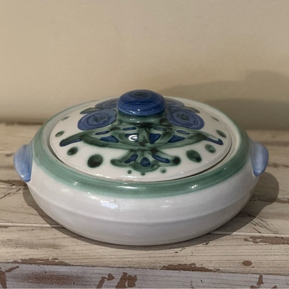MA Hadley Other - M A Hadley Pottery~ Covered Casserole W/ Lid ~ Blueberry Bouquet Design